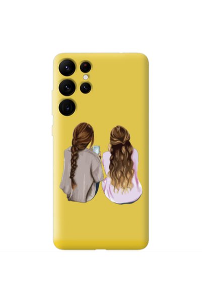 Other Samsung S22 Ultra Friends Yellow Colored Silicone TPU Θήκη