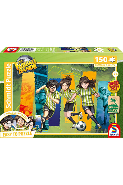 Schmidt Puzzle Pilkarze Wspolpraca, cu poster, din iarba, multicolor, 150 pie...