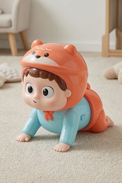 Generic 1Pc Abs Electric Crawling Dinosaur Music Light Learning Toy Tummy Tim...