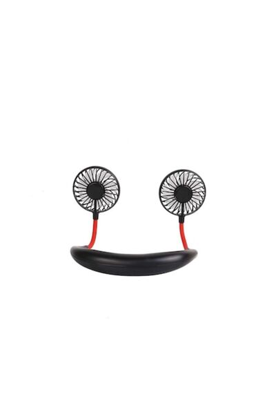 OEM Ventilator de gât, Portabil, LED, 3 trepte de viteză, Negru