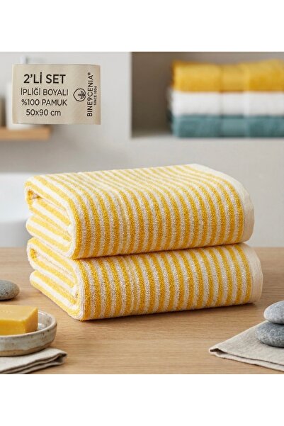 LOVEHOME 2li 50x90 İpliği Boyalı El Havlusu