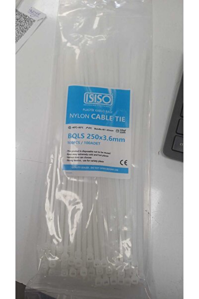 250X3.6mm 100 adet kablo bağı
