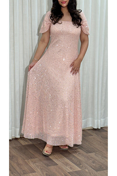 TREASUREISLAND Pearl Dress |   Pearl Dress – Sequined Mesh Midi Evening Dress...