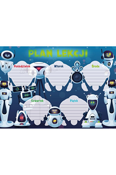 OEM Plan de lectură A5 "Roboți" cu tabla inmultirii Henry
