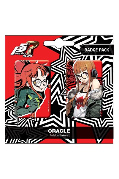 OEM Insigne Metalice Persona 5 Royal Pachet de 2 Oracle / Futaba Sakura