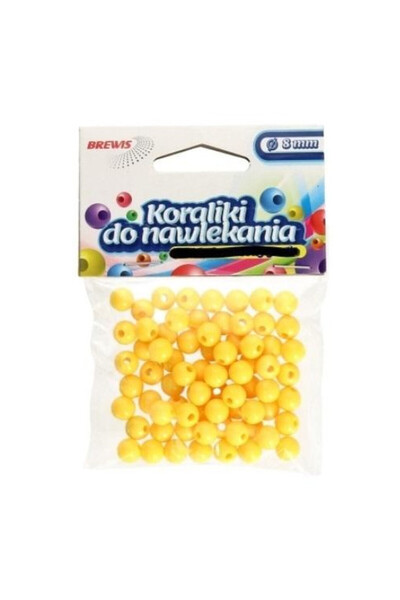 OEM Brewis Margele de insirat 8 mm galben + snur 16 g