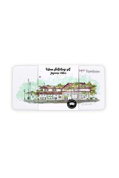 OEM Set de schițe urban Tombow, ediție japoneză, în cutie metalică