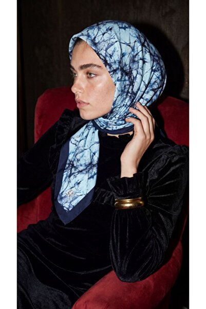 Levidor Abstract Line Tie Dye Marble Pattern Luminous Crystal Scarf