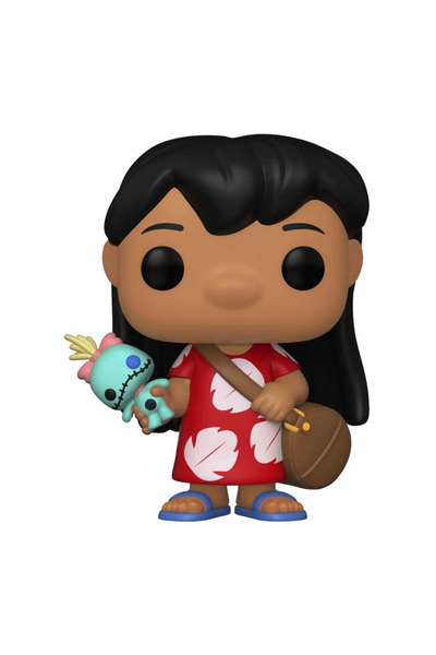 OEM Figurina - Liloand and Stitch - Lilo with Scrump, Rosu, 9.5 cm
