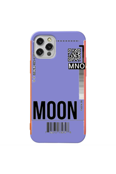 Other Apple iPhone 12 Pro A ticket to the moon Purple Colored Silicone TPU Θήκη