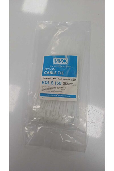 150x2.5mm 100 adet kablo bağı