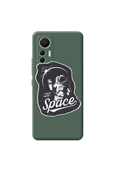 Other Xiaomi Mi 12 Lite I need more spacee Dark Green Colored Silicone TPU Θήκη