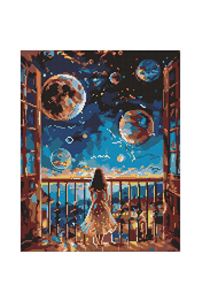 ideyka Mozaic cu diamante Noapte de vis 40x50 cm set 5D fără ramă