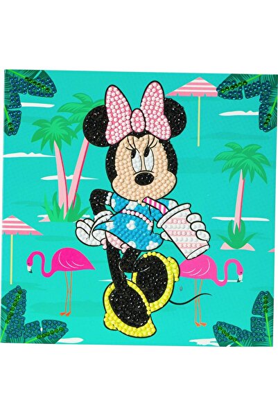 OEM Set creativ tablou cu cristale, Craft Buddy, Minnie on Holiday, 18 x 18 cm