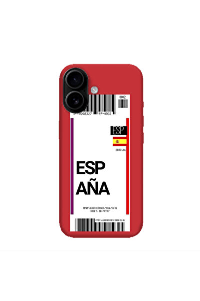 Other Apple Iphone 16 plus Espana Arrival Red Colored Silicone TPU Θήκη