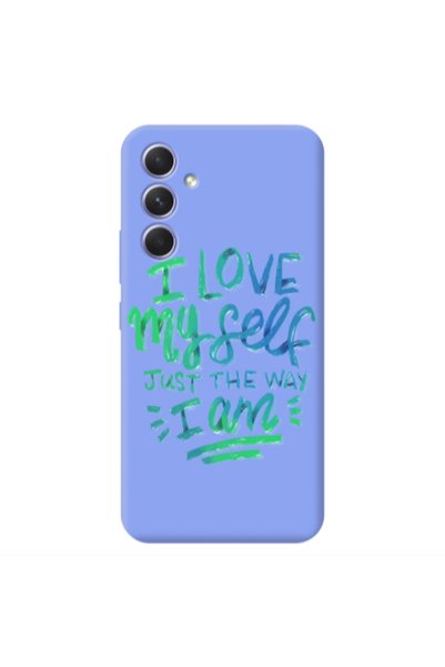 Other Samsung A54 I Love My self Light Purple Colored Silicone TPU Θήκη