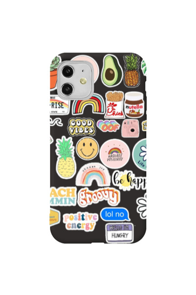 Other Apple iPhone 11 Good vibes Black Colored Silicone TPU Θήκη