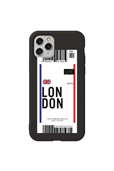 Other Apple iPhone 11 Pro Max London Arrival Black Colored Silicone TPU Θήκη