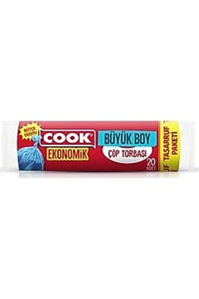 COOK 65*80 Büyük Boy Çöp Poşeti Mavi 20Li