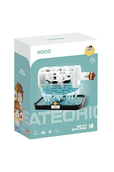 Koco Set de constructie - Statek w Butelce, 964 elemente, multicolor, pentru ...