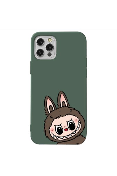 Other Apple iPhone 13 Pro Labubu7 Dark Green Colored Silicone TPU Θήκη