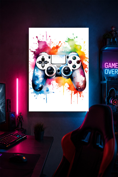 Lucena Controler de joc colorat Pictură murală metalică Decor pentru cameră p...