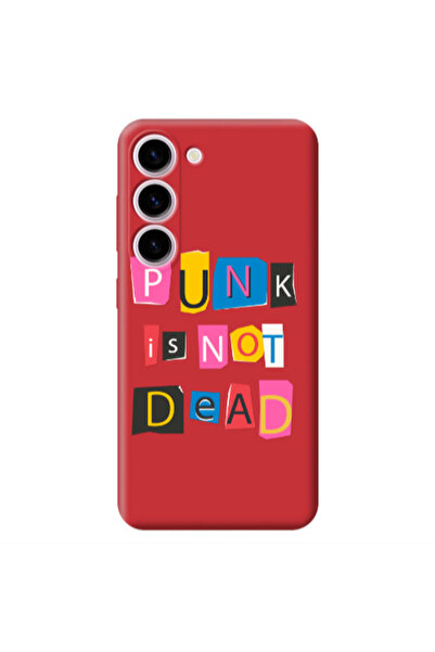 Other Samsung S23 Plus Punk is not Dead Red Colored Silicone TPU Θήκη