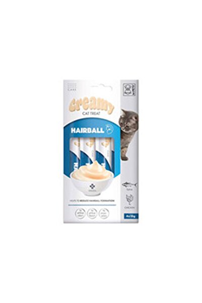M-PETS HAIRBALL FONKSİYONEL CREAMY KEDİ ÖDÜLÜ 4X15GR