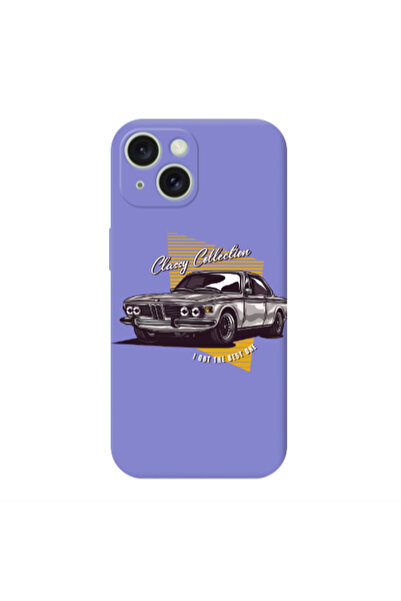 Other Apple iPhone 15 Plus Classy Collection Purple Colored Silicone TPU Θήκη