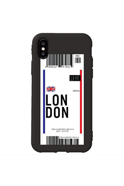 Other Apple iPhone Xs Max London Arrival Black Colored Silicone TPU Θήκη