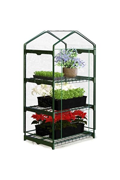 Plonos Mini Greenhouse with 3 Shelves, 69 x 49 x 125 cm