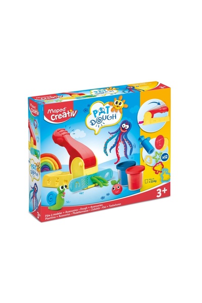 Maped Plastilină Pat'Dough 4 culori + 12 accesorii