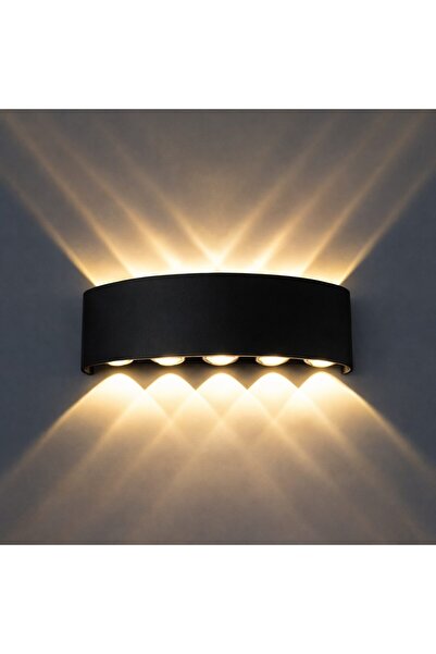NEXTLY Aplică de perete LED, 10W, 3000K, IP65, Negru