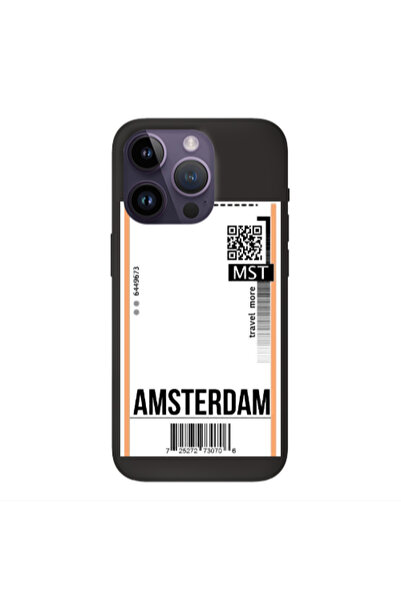 Other Apple iPhone 14 Pro Max Amsterdam Travel More Black Colored Silicone TP...