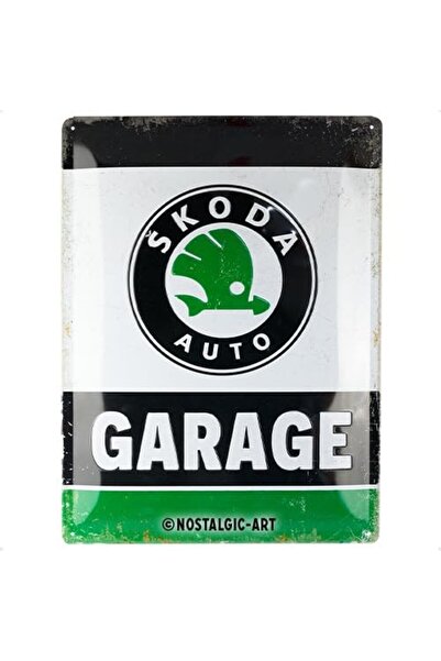 Nostalgic Art Foaie decorativă retro Nostalgic-Art, 30 x 40 cm, Skoda – Verde...