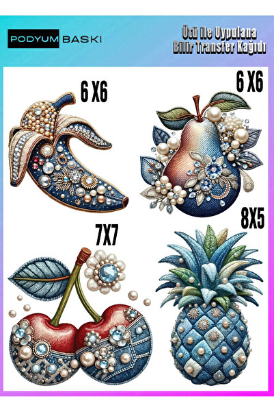 podyum baskı Textile Printing Iron-On Fruit Set T-Shirt Bag Clothing Printing