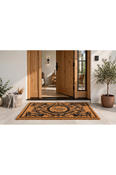 Evoris Coco CC018A Welcome Home Sweet Home Desenli Kalın Kaymaz Taban Nem Alı...