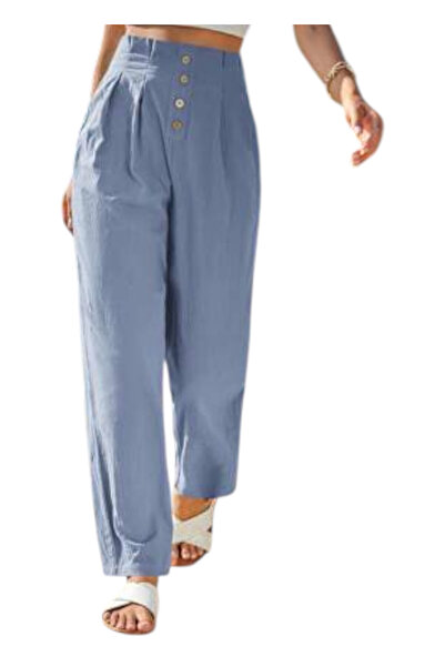 OEM Women's pants, light blue, Cotton, S