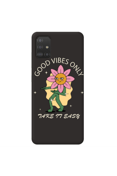 Other Samsung M31S Good Vibes Only Black Colored Silicone TPU Θήκη