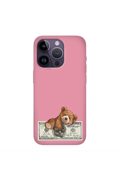 Other Apple iPhone 14 Pro Money Style Pink Colored Silicone TPU Θήκη