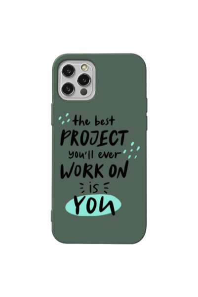 Other Apple iPhone 13 Pro The Best Project Dark Green Colored Silicone TPU Θήκη
