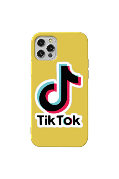 Other Apple iPhone 12 Pro Tik Tok Yellow Colored Silicone TPU Θήκη