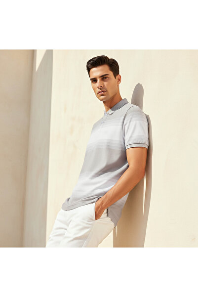 FAV Men Short Sleeves Striped Polo T-shirt