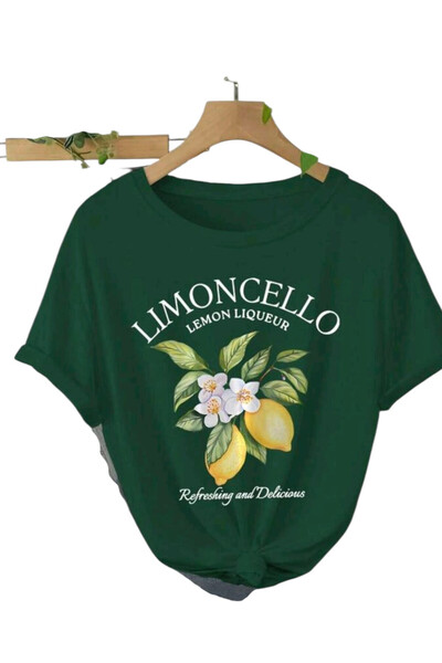 OEM Tricou dama, verde, din bumbac, model de vara, L