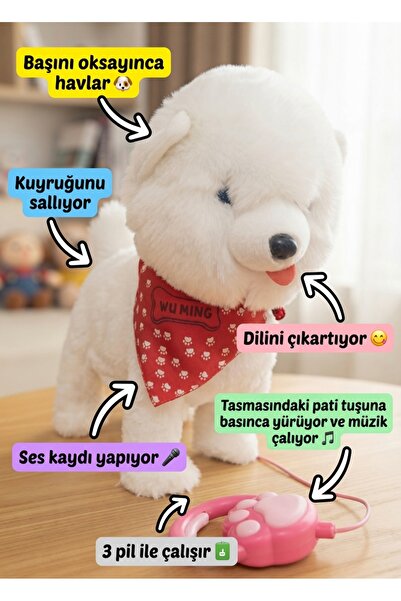 Genel Markalar Sese Duyarlı Dokununca havlayan Yürüyen Tasmalı sevimli Köpek ...
