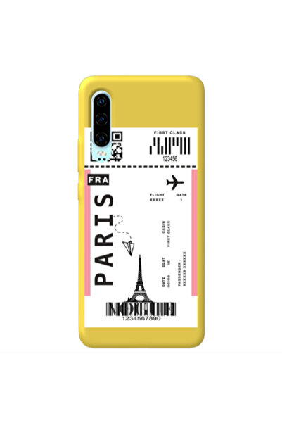 Other Huawei P30 Paris FRA Yellow Colored Silicone TPU Θήκη