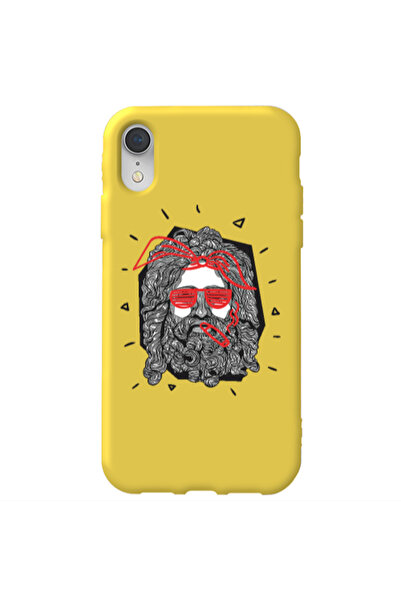 Other Apple iPhone Xr Cool glasses Yellow Colored Silicone TPU Θήκη