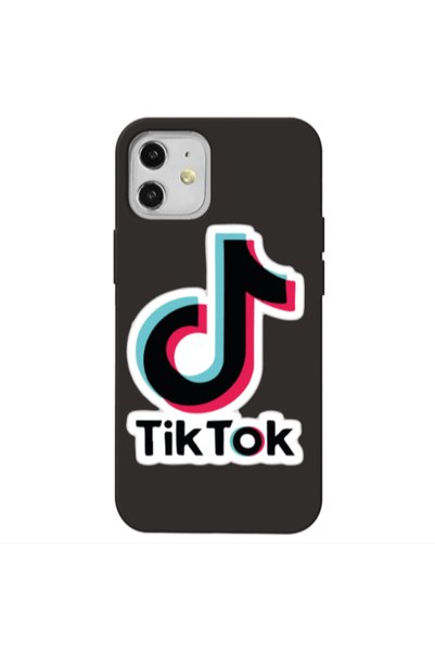 Other Apple iPhone 12 Tik Tok Black Colored Silicone TPU Θήκη