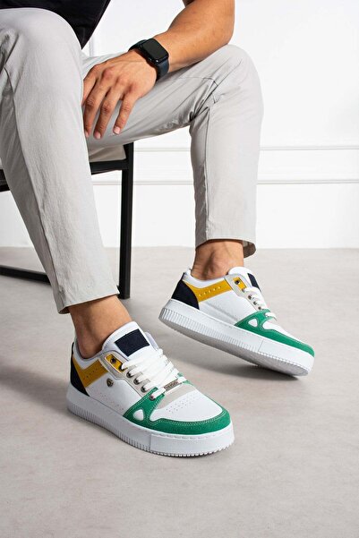 L.A Polo White Green Men's Sneaker
