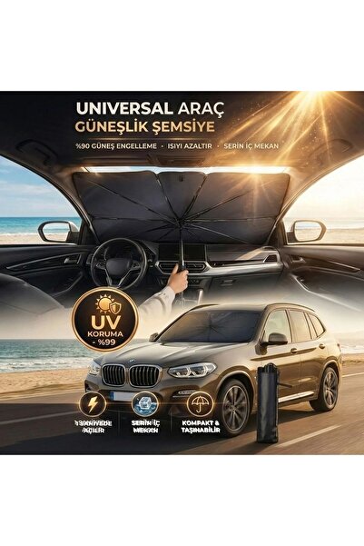 Go İthalat Nfsm Premium Foldable Car Windshield Sunshade – Umbrella Type Auto...